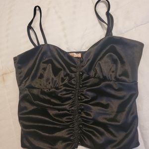 Black Satin Top